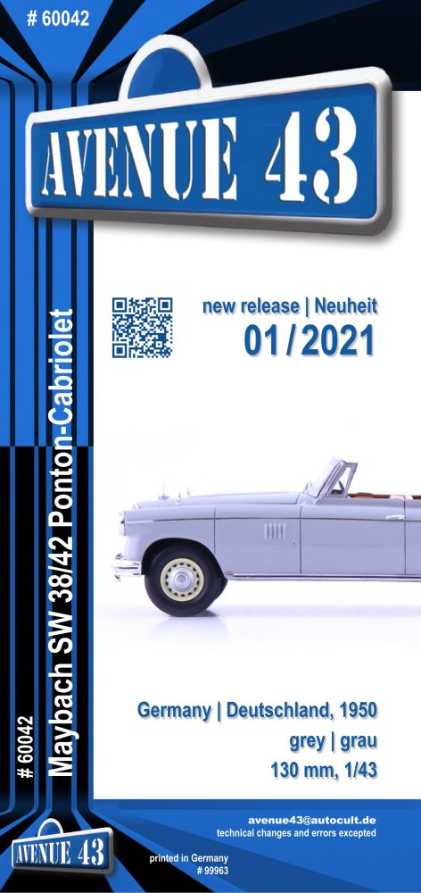 Leaflet #60042 Maybach SW (C6 long, 1 page) – diecast model