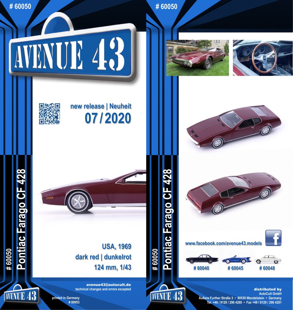 Leaflet #60050 Pontiac Farago CF – diecast model