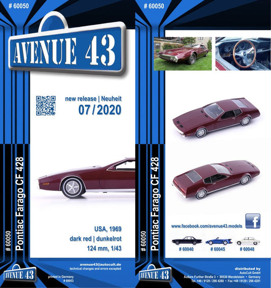 Leaflet #60050 Pontiac Farago CF – diecast model