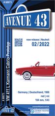 Leaflet #60073 VW 411 L Karmann (C6 long, 3-pages) – diecast model
