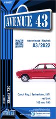 Leaflet for #60077 Skoda 720 (C6 long, 3-pages) – diecast model