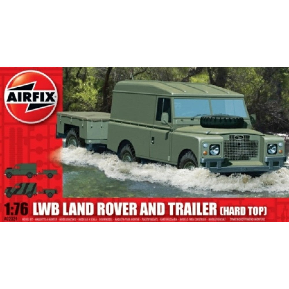 THIS ITEM IS AVAILABLE TO ORDER FROM OUR SUPPLIER - 1:76 AIRFIX AX02324 LWB LAND ROVER (HARD TOP) TRAILER