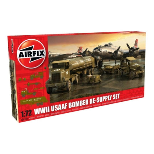 THIS ITEM IS AVAILABLE TO ORDER FROM OUR SUPPLIER - 1:72 AIRFIX AX06304 USAAF 8TH AIRFORCE BOMBER RESUPPLY SET (PLASTIC KIT)
