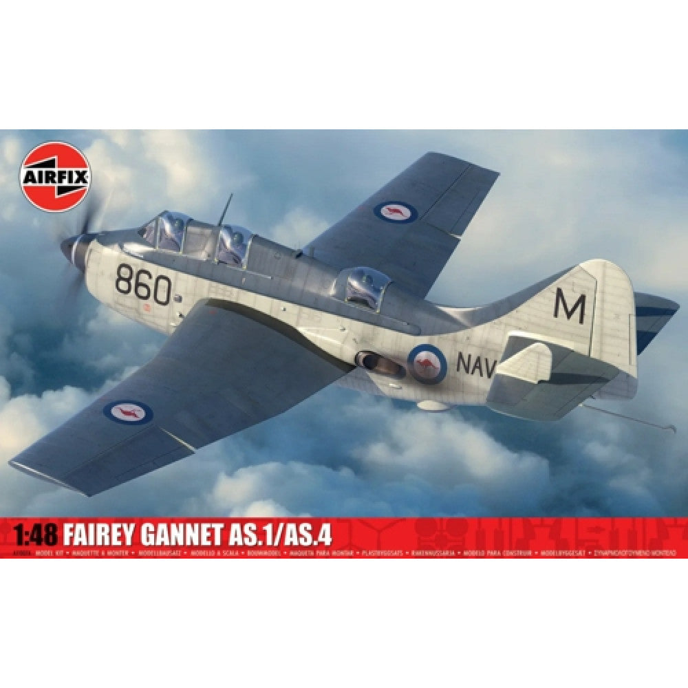 AX11007A - 1:48 Fairey Gannet As.1/as.4 Export Schemes (plastic Kit) AIRFIX Model