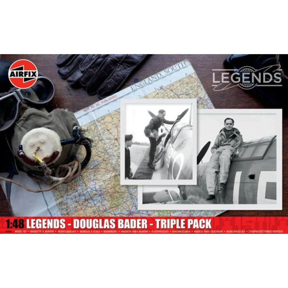 Available To Order – AX40101 - 1:48 Legends - Douglas Bader - Triple Pack (plastic Kit) AIRFIX Model (AX40101)