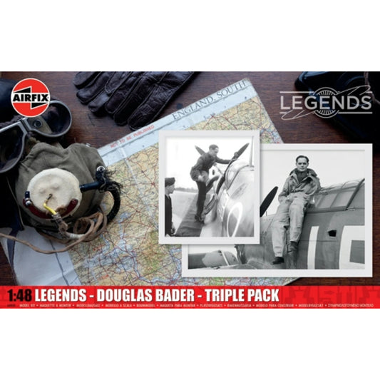Available To Order – AX40101 - 1:48 Legends - Douglas Bader - Triple Pack (plastic Kit) AIRFIX Model (AX40101)