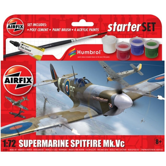 THIS ITEM IS AVAILABLE TO ORDER FROM OUR SUPPLIER - 1:72 AIRFIX AX55001 SMALL BEGINNERS SET SUPERMARINE SPITFIRE MKVC (PLASTIC KIT)