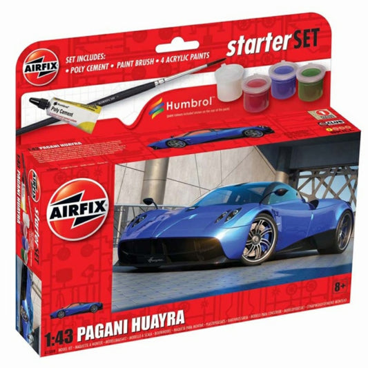 THIS ITEM IS AVAILABLE TO ORDER FROM OUR SUPPLIER - 1:43 AIRFIX AX55008 SMALL STARTER SET NEW PAGANI HUAYRA (PLASTIC KIT)