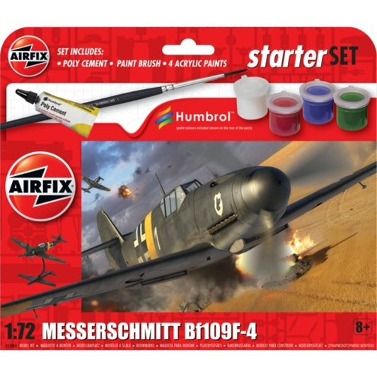 THIS ITEM IS AVAILABLE TO ORDER FROM OUR SUPPLIER - 1:72 AIRFIX AX55014 STARTER SET - MESSERSCHMITT BF109F-4 (PLASTIC KIT)