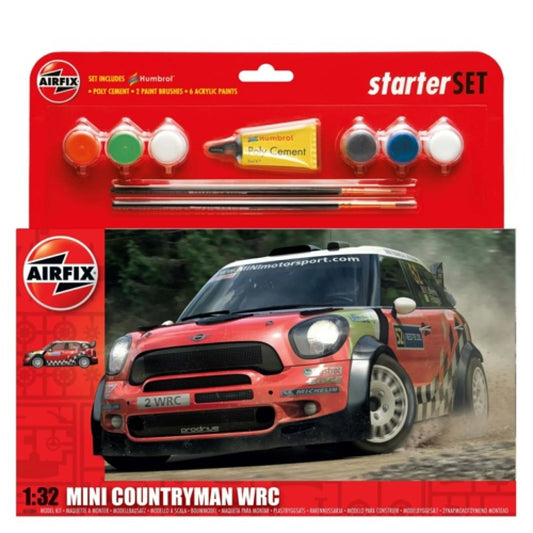 THIS ITEM IS AVAILABLE TO ORDER FROM OUR SUPPLIER - 1:32 AIRFIX AX55304A HANGING GIFT SET - MINI COUNTRYMAN WRC (PLASTIC KIT)