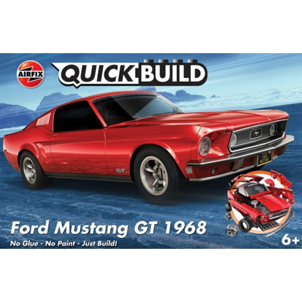 Available to Order – Quickbuild Ford Mustang Gt 1968 (Plastic Kit) Airfix Model (AXJ6035)