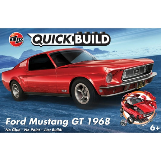 Available to Order – Quickbuild Ford Mustang Gt 1968 (Plastic Kit) Airfix Model (AXJ6035)