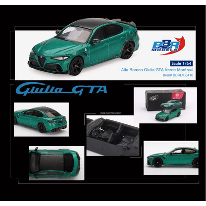 1:64 BBR BBRDIE6410 ALFA ROMEO GIULIA GTA VERDE MONTREAL