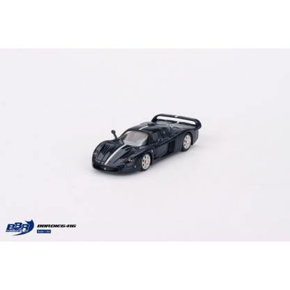 Maserati MC12 Stradale Blue Metallic with Stripe 1:64 BBR Model Car (BBRDIE6416)