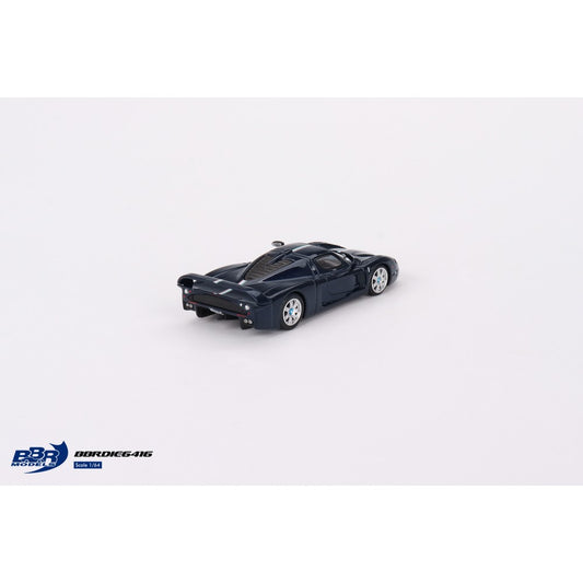 Maserati MC12 Stradale Blue Metallic with Stripe 1:64 BBR Model Car (BBRDIE6416)