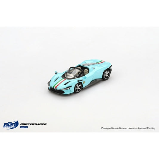 PRE ORDER STOCKS DUE OCTOBER / NOVEMBER 2025 1:64 BBR BBRFER64020 FERRARI DAYTONA SP3 LIGHT BLUE