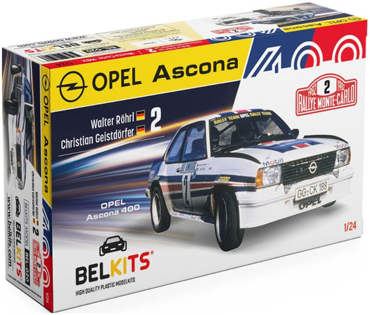 Available to Order – Opel Ascona 400 Mc 1982 Rohl/geistdorfer Rally Car 1:24 Belkits Model (BEL 020)