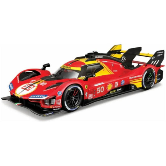 PRE ORDER STOCKS DUE OCTOBER / NOVEMBER 2025 1/24 BURAGO BG26312 FERRARI 499P HYPERCAR 24H LE MANS CHAMPION 2024 NO.50