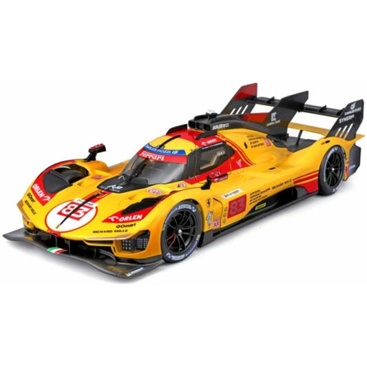 PRE ORDER STOCKS DUE OCTOBER / NOVEMBER 2025 1:43 BURAGO BG36317 FERRARI 499P HYPERCAR 24H LE MANS 2024 NO.83 ACRYLIC CASE AND STAND