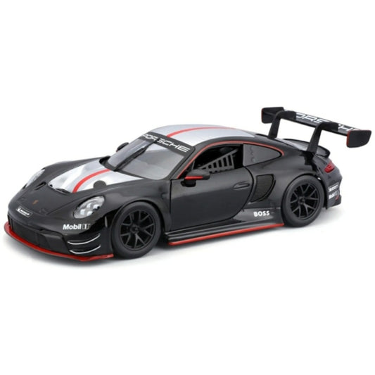 Available To Order – BG28048 - 1:24 PORSCHE 911 GT3R BLACK AND SILVER BURAGO Model (BG28048)