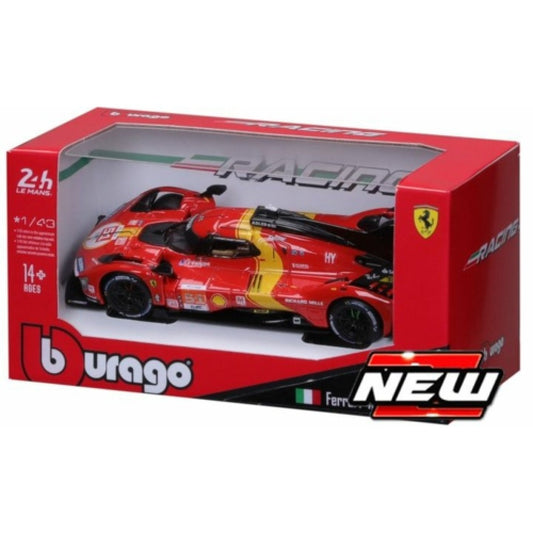 Ferrari 499p No.51 Calado/giovinazzi/pier Guidi Winner 24h Le Mans 2023 - Card Box 1:43 Burago Model