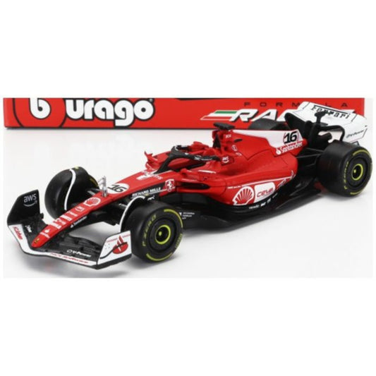 THIS ITEM IS AVAILABLE TO ORDER FROM OUR SUPPLIER - 1:43 BURAGO BG36836-L-VEGAS FERRARI F1 SF-23 NO.16 2ND LAS VEGAS USA GP 2023 CHARLES LECLERC CARD BOX