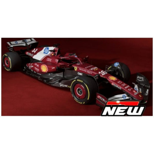 PRE ORDER STOCKS DUE DECEMBER 2025 / JANUARY 2026 1:43 BURAGO BG36852H FERRARI SF-25 NO.44 LEWIS HAMILTON SEASON CAR 2025 WITH HELMET