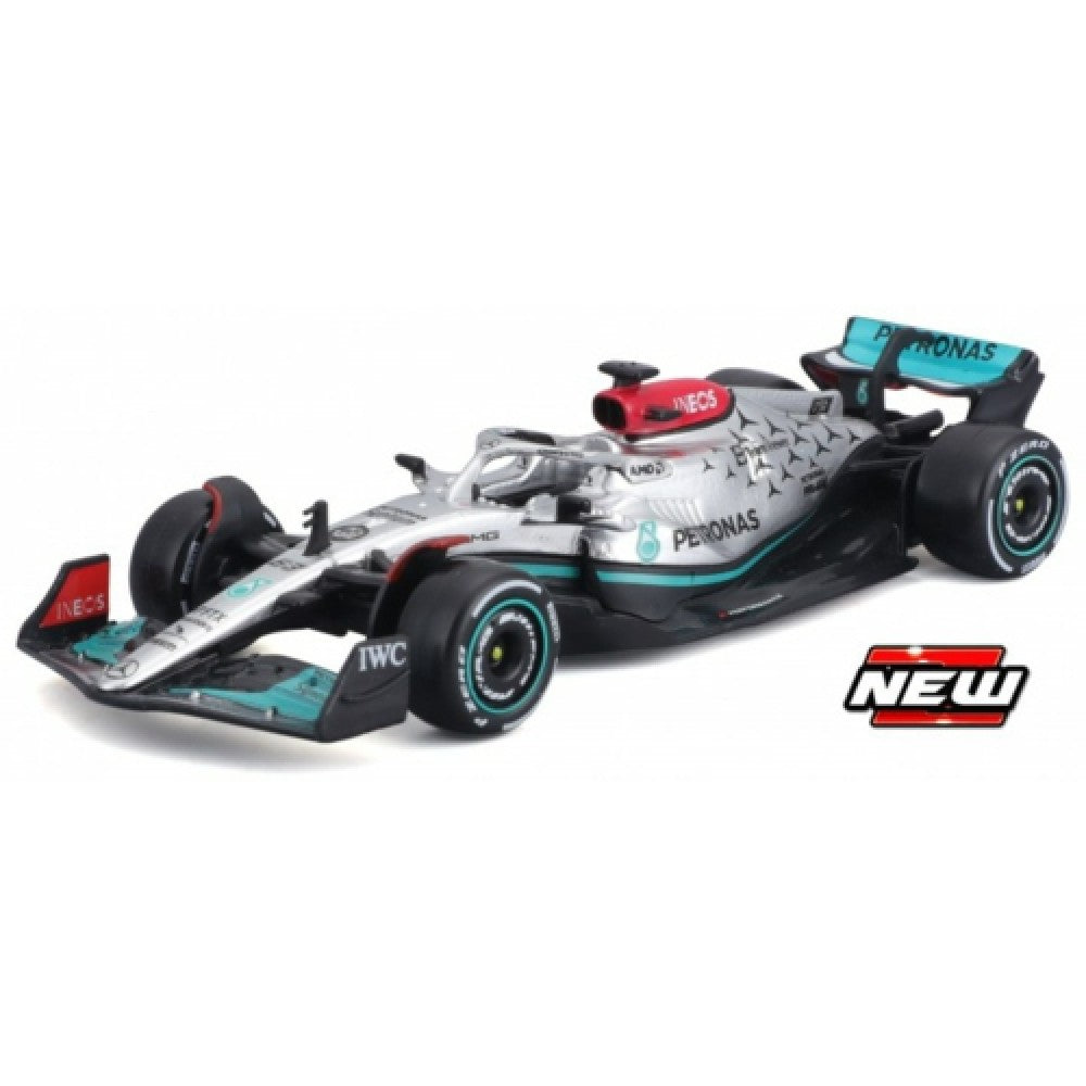 Available to Order – Mercedes Benz AMG W13e No.63 George Russell (one Supplied) 1:43 Burago Model (BG38065R)
