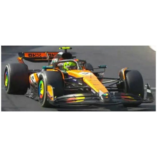PRE ORDER STOCKS DUE DECEMBER 2025 / JANUARY 2026 1:43 BURAGO BG38249-MON-4 MCLAREN F1 MCL39 NO.4 WINNER MONACO GP 2025 LANDO NORRIS WITH DRIVER AND CASE
