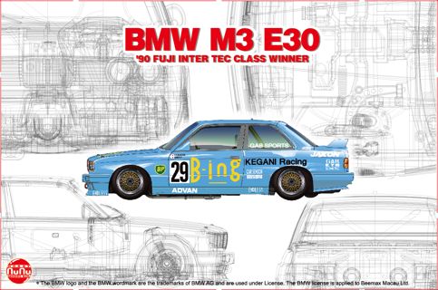 Available To Order – BMW M3 E30 JTC 1990 InterTEC Class Winner 1:24 Beemax Model (BMX NU24019)