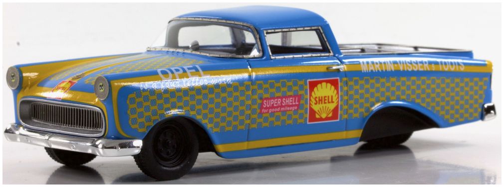Available to Order – Opel Rekord P1 Caravan Shell 1959 Blue/Yellow 1:43 (BRA 2108)