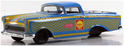 Available to Order – Opel Rekord P1 Caravan Shell 1959 Blue/Yellow 1:43 (BRA 2108)