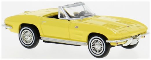 Available To Order – Chevrolet Corvette C2 Cabrio Yellow 1962 1:87 (BRE 18030)