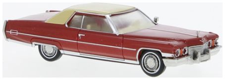 Available To Order – Cadillac Coupe deVille Metallic Dark Red Beige 1972 1:87 (BRE 18125)