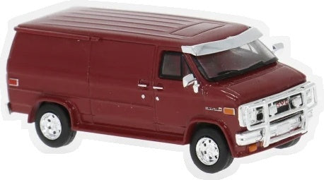 Available To Order – GMC Vandura Dark Red 1983 1:87 Brekina Model (BRE 18259)