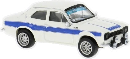 Available To Order – Ford Escort RS 1800 MKI White/Blue 1969 1:87 Brekina Model (BRE 19070)