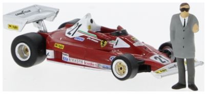 Available To Order – Ferrari 312 T2 w/Figure Ferrari 1976 #21 G.Villeneuve 1:87 (BRE 22977)