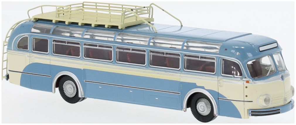 Available to Order – Mercedes O 6600 H Reisebus Light Blue/Beig 1:87 Brekina Model (BRE 50506)