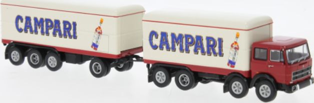 Fiat 691 Millepiedi Truck + Trailer Campari 1970 1:87 Brekina Model
