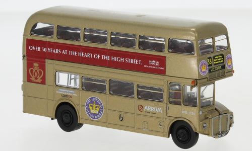 AEC Routemaster Gold - Golden Jubilee 2002 Marks & Spencer -Route 38 Victoria RML2750 1:87 Brekina Model