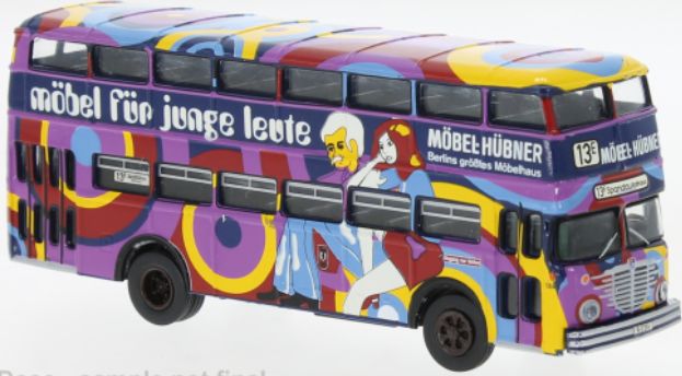 Available To Order – Bussing D2U Double Decker BVG Mobel Hubner 1960 Pop-Bus 1:87 Brekina Model (BRE 61261)
