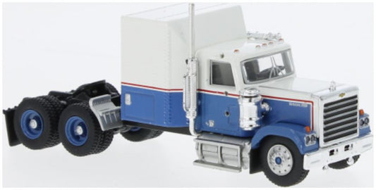 Chevrolet Bison Towing Vehicle White/Blue 1:87 Brekina Model
