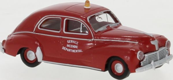 Peugeot 203 Red Service Incendie Dept 1948 1:87 Brekina Model