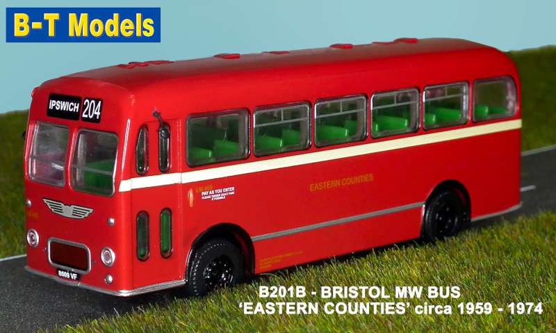Bristol MW SD - Eastern Counties (Ipswich) 1:76 – diecast model