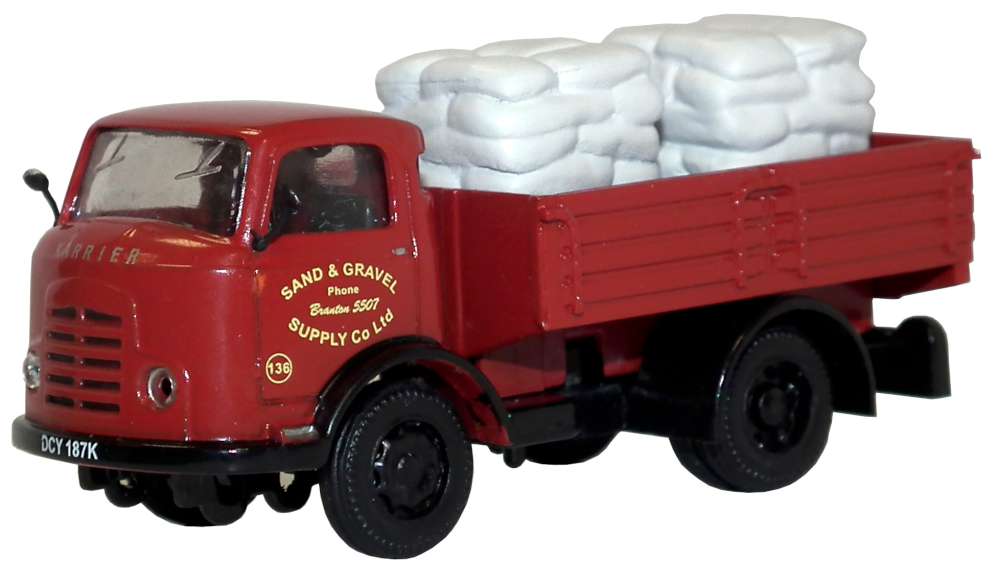 Karrier Bantam Dropside - Sand & Gravel Su (DCY 187K) 2 Pallets of Sacks Load 1:76 – diecast model