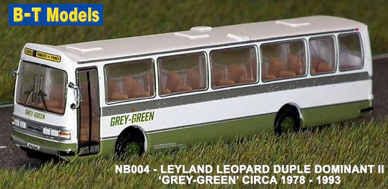Available To Order – Duple Dominant II Coach - Grey Green 1:148 B-T Models Model (BTO NB004)