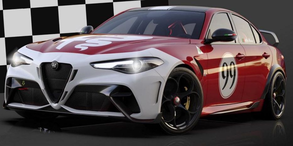 Available to Order – Alfa Romeo Giulia Gtam #99 Racing 2020 Alfa Red/white Mb 2020 1:18 Burago Model (BUR 01449)