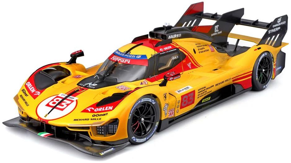 Available To Order – Ferrari 499P 24h Le Mans Hypercar 2024 #83 Acrylic Case and Stand 1:18 (BUR 16313)