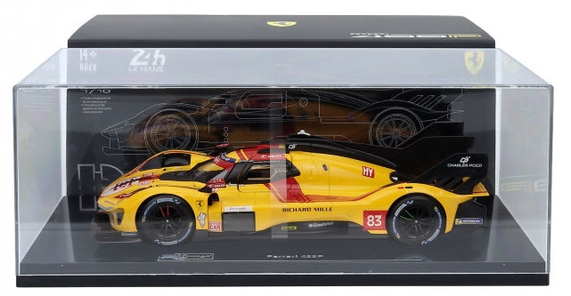 Available To Order – Ferrari 499P 3.0L Turbo #83 Winner 24h Le Mans 2025 Kubica/Hanson/Ye w/Case 1:18 (BUR 16316-83-VET)