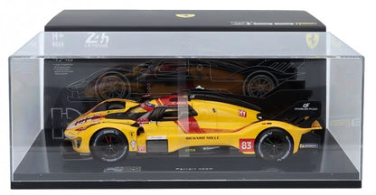 Available To Order – Ferrari 499P 3.0L Turbo #83 Winner 24h Le Mans 2025 Kubica/Hanson/Ye w/Case 1:18 (BUR 16316-83-VET)